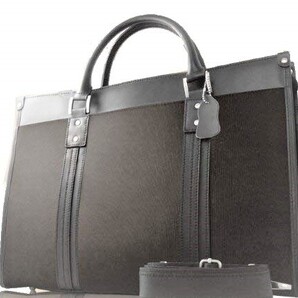 【ブラックフライデータイムセール】【送料込み】【限定】【新品】【税込み】牛革付属☆硬質ナイロン☆男女兼用☆ビジネストートバッグ BR