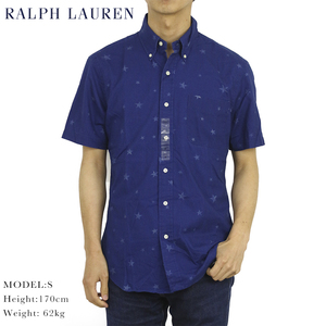  новый товар outlet 16715 M размер рубашка с коротким рукавом polo ralph lauren Polo Ralph Lauren звезда s Turn tigo окраска кнопка down 