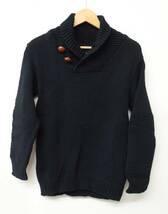 68&BROTHERS NEW YORK ＊2620 COTTON SHAWL SWEATER コットンショールカラーセーター ＊元上代　\16000 ＊COLOR BLK SMALL ③_画像1