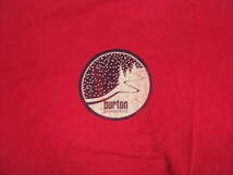 即決☆00's BURTON バートン Tシャツ 赤 XL.sessions ride 5150 sims ピーターライン forum フォーラム_画像2