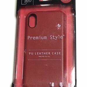 匿名送料込み iPhoneX 用カバー ケース premium style 赤系 レッド RED 新品未使用品 iPhone iPhone10 アイホンX PUレザーケース/AP2