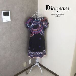 ダイアグラム 1度着用 ワンピース