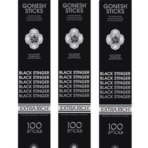 GONESH BLACK STINGERインセンススティック 100本入り 3箱セット