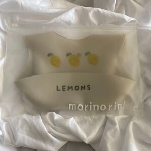 morinorinkle スタイ シリコンビブ ベビー 防水 お食事 女の子 エプロン レモン lemon くすみ