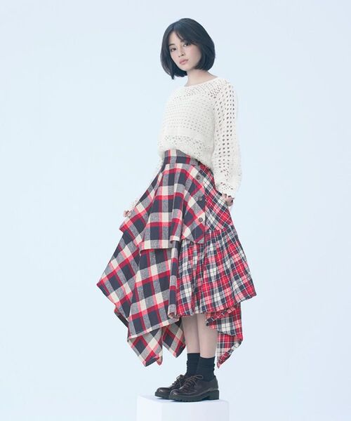 earth music&ecology広瀬すずコラボ 編みニットプルオーバー