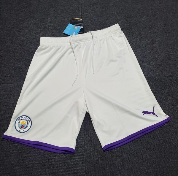 新品 puma マンチェスターシティ ユニフォームショット away サッカー 2122 ハーフパンツ プーマ ランニングパンツ インポートL