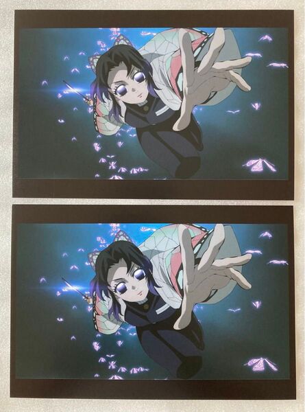 鬼滅の刃 胡蝶しのぶ 2枚 OP/ED場面写ポストカード 柱稽古編 全集中展