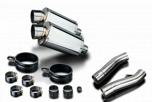 DELKEVIC スリップオンステンレスオーバルマフラー★YAMAHA FJ1100 / FJ1200 1984-1987 225mm KIT25DG