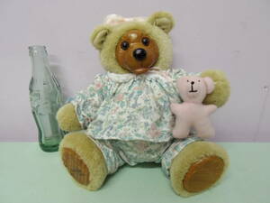 ロバート レイクス テディベア ウッディ ベア 1990 ビンテージ 木製 木彫り クマ ぬいぐるみ 赤ちゃん Robert Raikes Teddy Bear 人形