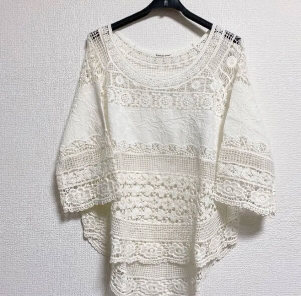 Breeze Ever 総レース 服 手編みサマーニット