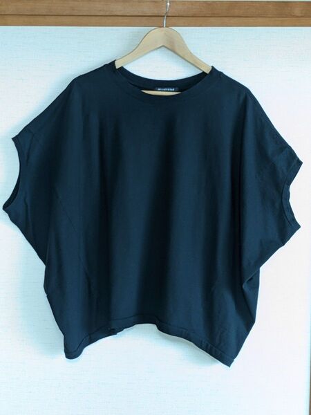 mizuiro ind(ミズイロインド) コクーン ワイド プルオーバー Tシャツ 黒