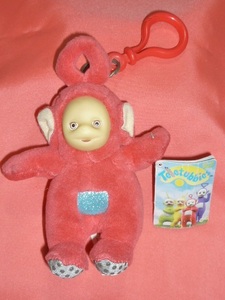  ultra rare! Kawai i! 1998 year Teletubbies soft toy key holder ( Poe )*