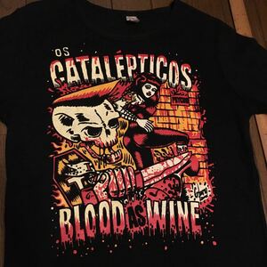 サイコビリー80sネオロカ90sバンドTシャツ パンクロック ロゴ 半袖シャツ ロカビリーホラー ビンテージos catalepticosスカル骸骨psycho