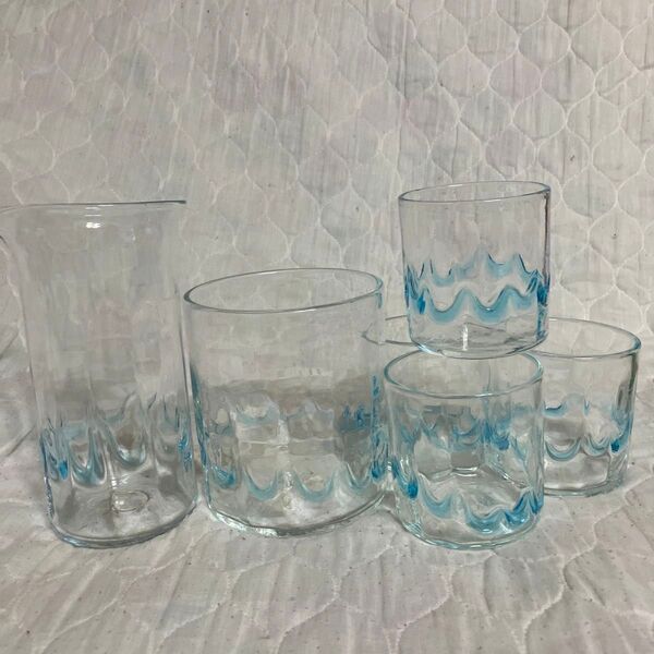 値下げ 琉球ガラス 琉球グラス 酒器セット