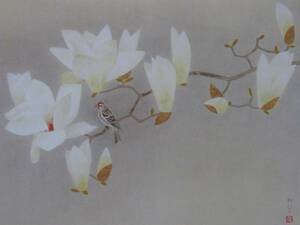Art hand Auction Uemura Shoko [Spring Stillness] Illustration de livre d'art haut de gamme, En bonne condition, Tout neuf avec un cadre de haute qualité, livraison gratuite, Peinture japonaise, Peinture, Peinture, Peinture japonaise, Fleurs et oiseaux, Faune