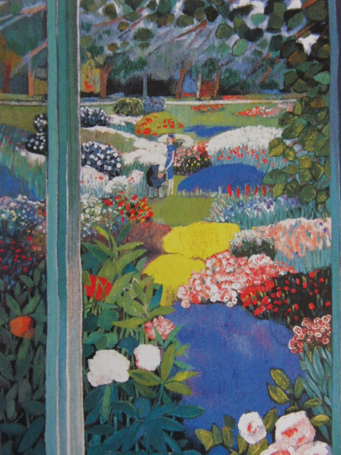 Cassigneul, jardin d'été, Extrait d'un livre d'art rare, Cadre/encadré flambant neuf de haute qualité, Bonne condition, frais de port inclus, peinture, peinture à l'huile, Nature, Peinture de paysage