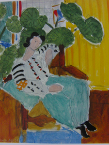 アンリ・マティス(Henri Matisse)、【ルーマニアのブラウスと観葉植物】、高級画集画、状態良好、新品高級額装付、絵画 送料無料