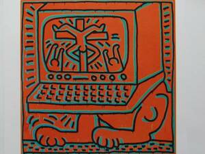 Keith Haring、No.67、希少画集画、新品額装付、状態良好、choco