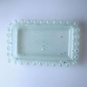 アクセサリートレイ お会計皿 小物置き ハンドメイド 長皿 レトロ ヴィンテージ アンティーク
