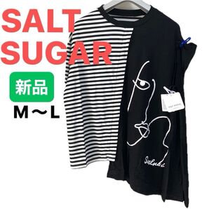 新品 未使用 タグ付 SALTSUGAR ソルトシュガー Tシャツ アメリカ Mサイズ Lサイズ アシンメトリー シャツ 半袖