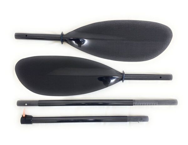 ラスト1セット フルカーボンパドル4ピース850g パックラフト用 新品
