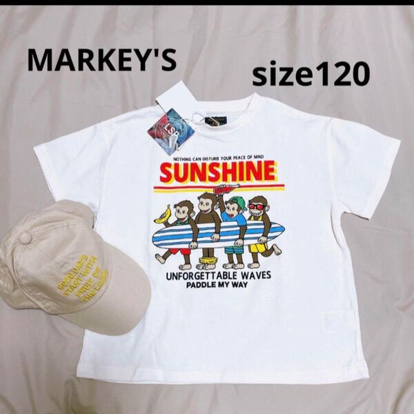 新品 マーキーズ おさるのジョージ 半袖Tシャツ 120