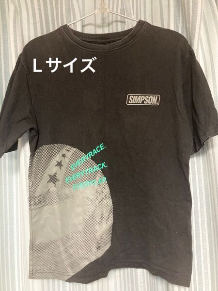 Simpson シンプソン 黒 ブラック バイク ツーリング Tシャツ メンズ