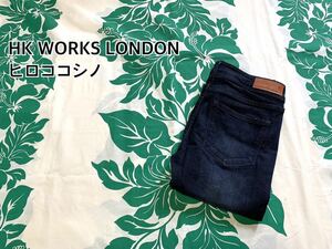 ■HK WORKS LONDON ヒロココシノ■ストレッチジーンズ レディース:W64☆BH-453