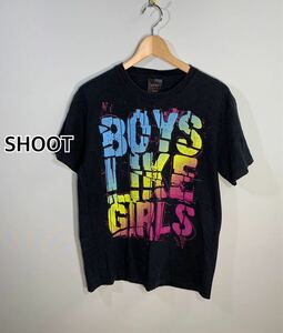 ■SHOOT■BOYS LIKE GIRLSプリント バンドTシャツ:M☆BH-474