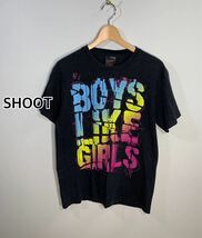 ■SHOOT■BOYS LIKE GIRLSプリント バンドTシャツ:M☆BH-474_画像1