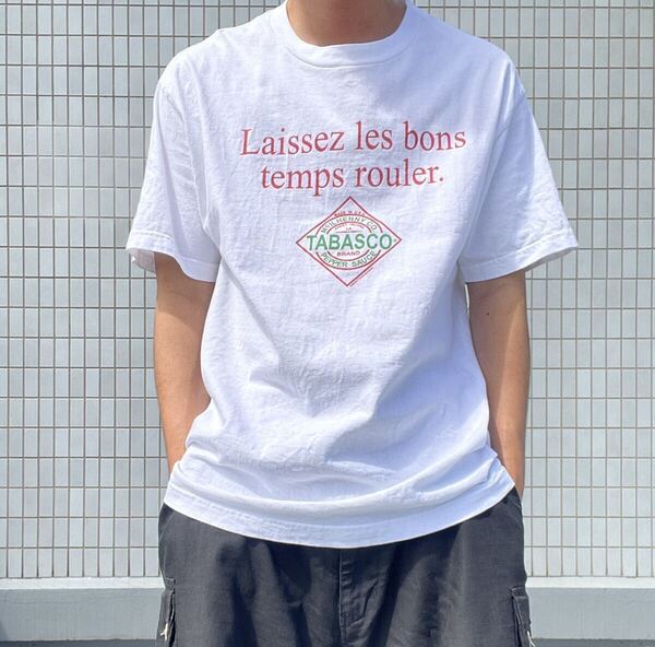 USA製 TABASCO Tシャツ L VINTAGE 企業 タバスコ