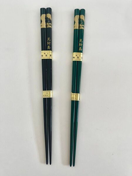 輪島箸 夫婦箸 黒&緑