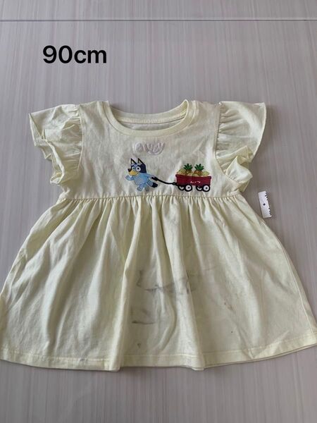 未使用訳ありbluey ブルーイTシャツ 女の子半袖Tシャツ チュニック90cm