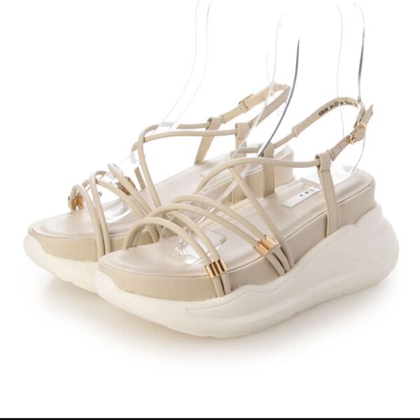 ルシーダ 【24SS】Syrinx/シリンクス(Beige)ナローストラップボリュームサンダル