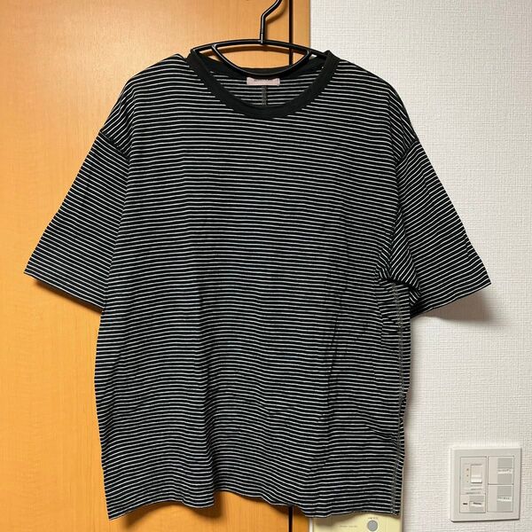 beams lights オーバーサイズ ボーダー Tシャツ