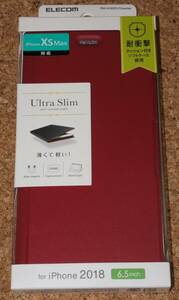 * новый товар *ELECOM iPhone XS Max кожа покрытие Ultra Slim красный 
