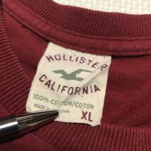 HOLLISTER ホリスター ロゴ 半袖Tシャツ XL 赤_画像3