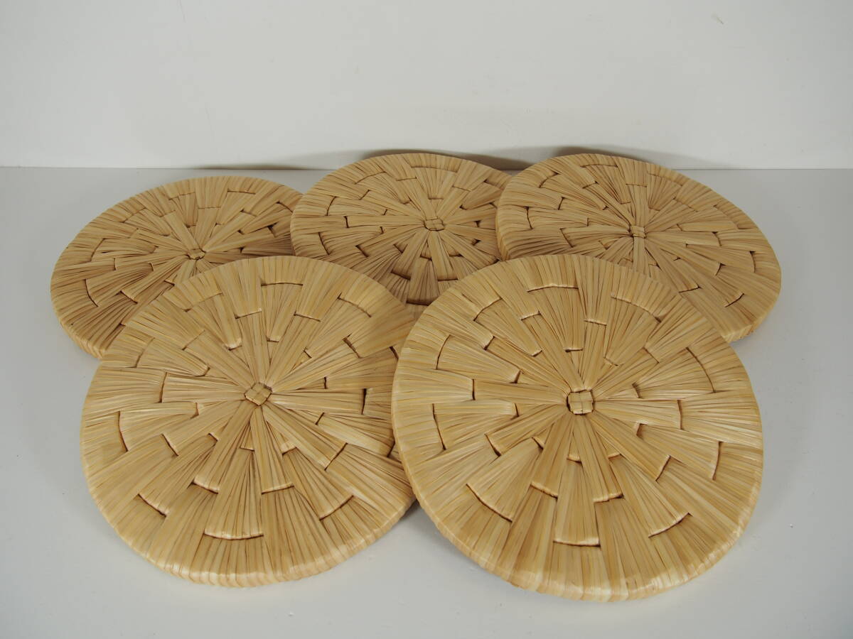 円座 5枚揃 茶道具 露地道具 網代 立礼 座布団 d235 img57901183.jpg