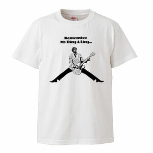 【Lサイズ 白Tシャツ】チャックベリー Chuck Berry ロカビリー ロックンロール 50s 60s LP CD レコード バンドTシャツ EP 45 7inch