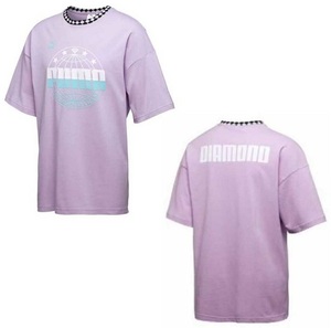 プーマ ダイヤモンドサプライ コラボ オーバーサイズTシャツ USサイズM 日本サイズL相当 パープル DIAMOND OVERSIZE TEE ダイアモンド