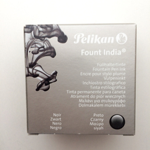 【稀少品】■Pelikan ペリカン Fount India 万年筆 対応 カーボン 耐光性 顔料インク 黒 30ml 製図用 証券用 文書 絵に 新品■領収書可_画像3