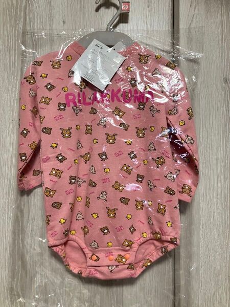 リラックマ ロンパース 総柄 80サイズ ベビー 新品 ピンク 可愛い