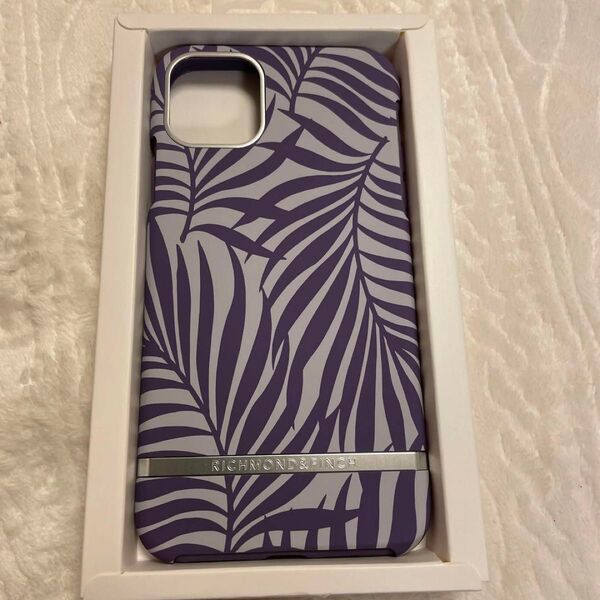 iPhone11ProMax Purple Palm -Cute Aesthetic Pattern スマホケース【ボタニカル柄】