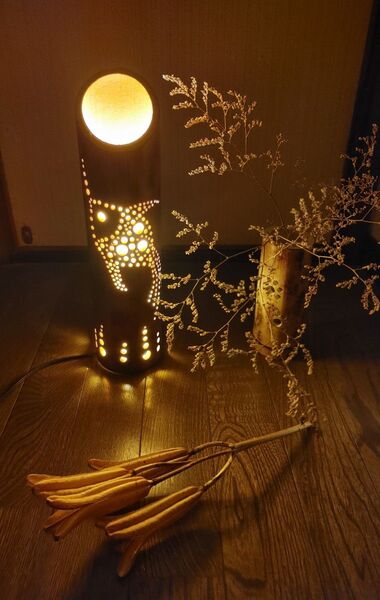 竹灯り ハンドメイド 魚【カジキ】 竹灯籠 bamboo light