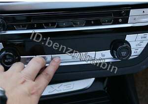 カースタイリング エアコン CD パネル 装飾 ボタン カバー ステッカー BMW x3 G01 x4 インテリア オート アクセサリー 5枚