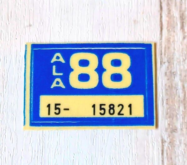 新入荷!!Vintage Plate Year Sticker ナンバープレート カスタム ステッカー/ms79:4×2.5cm