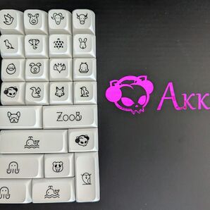 Akko 白 MDAプロファイル 動物キーキャップ