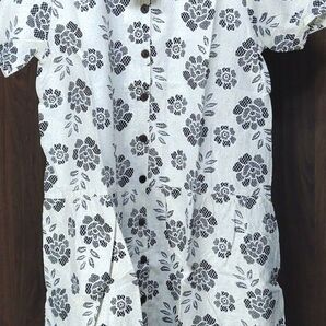 サマーホームドレス 花柄プリントデザイン フリーサイズ ④