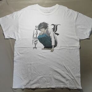 漫画 DEATH NOTE デスノート半袖 Tシャツ エル XLサイズ アニメ ホワイト 古着