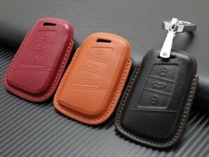 VW Volkswagen original leather key case kalabina attaching Brown Golf 7 Passat Polo etc. key cover key holder Volkswagen 